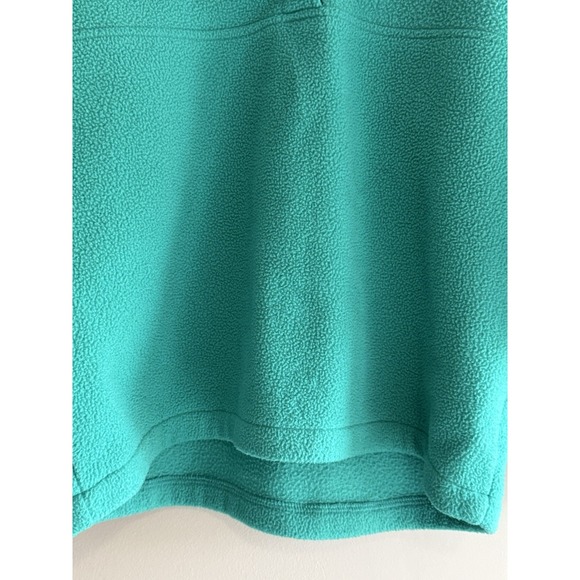 Vintage Columbia Fleece Pullover Snap Sweatshirt USA Turquoise Navy Women Medium - Picture 3 of 16